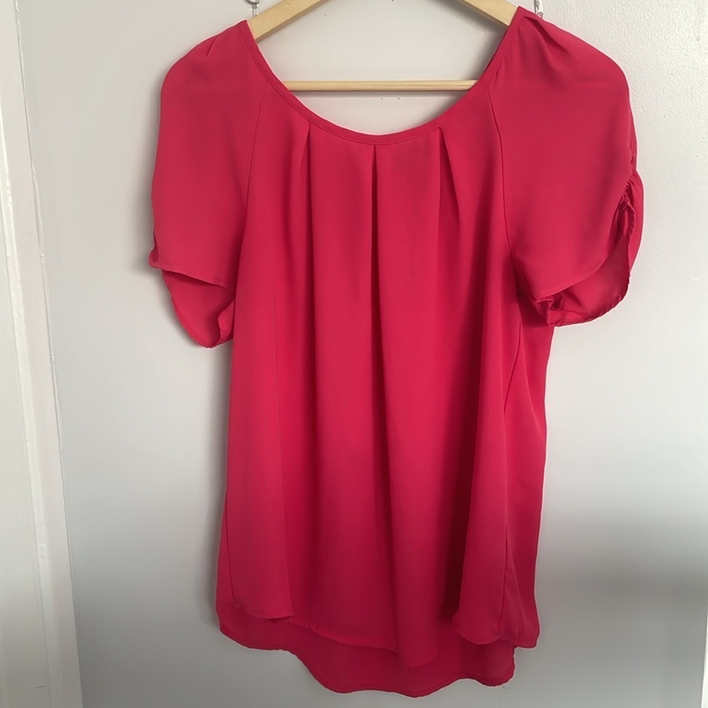 Apt. 9 Bright Pink Pleated Blouse 🎊